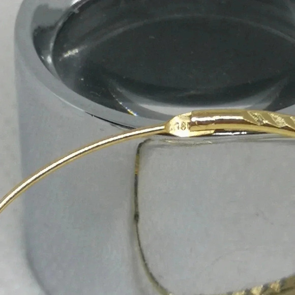 Large 18k  hoops - Picture 2 of 3